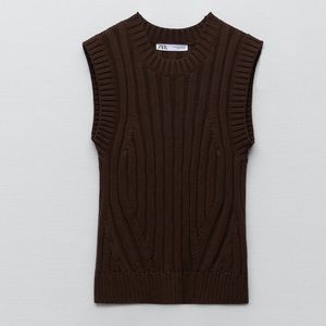 Zara Ribbed Knit Vest - Brand New, Never Worn!